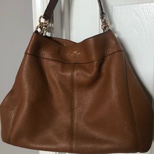 Tan coach handbag